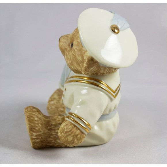 Lenox First Mate China Teddy Bear Sailor Figurine 24K Gold Accents 5.5" 2000 - Picture 4 of 5